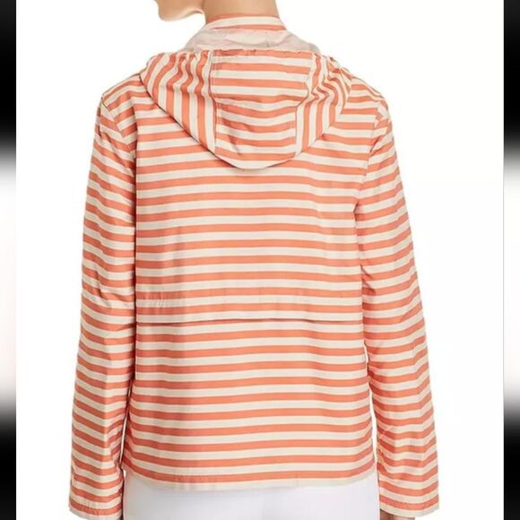 Lafayette 148 New York Joe Lightweight Spring Jacket Rose White Stripe M Medium - Picture 2 of 9